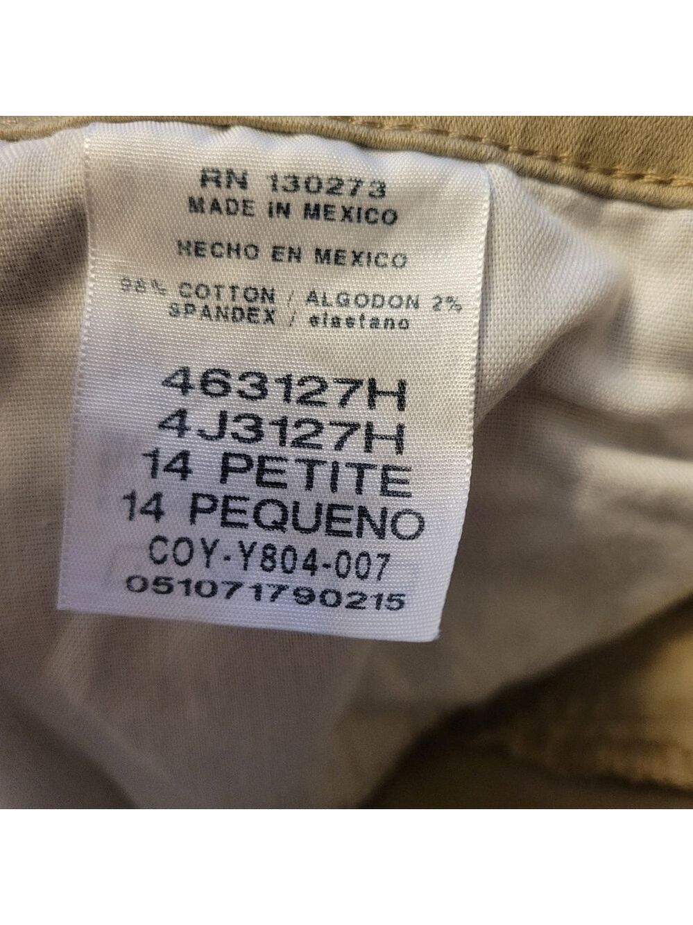 Lee Size 14P Tan Pants - Picture 4 of 5